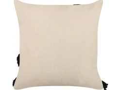 Almofada Decorativa Em Algodao Creme E Preto 45 X 45 Cm Fuchsia