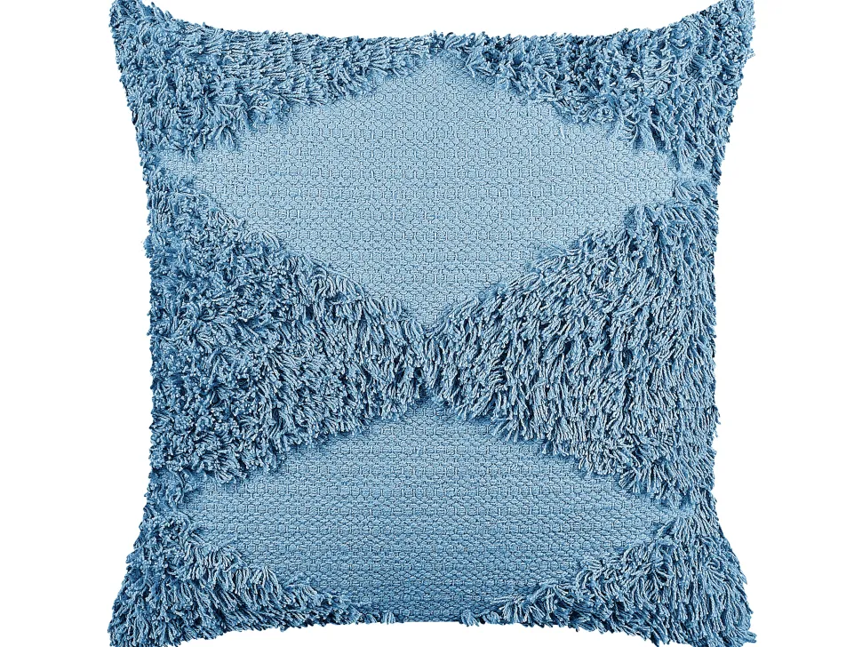 Almofada Decorativa Em Algodao Azul 45 X 45 Cm Rhoeo