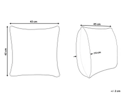 Almofada Decorativa Em Algodao Creme 45 X 45 Cm Pellaea