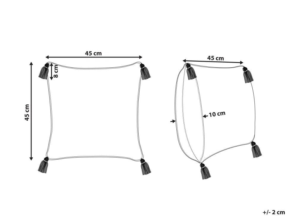 Almofada Decorativa Em Algodao Creme E Vermelho 45 X 45 Cm Euphorbia