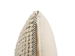 Almofada Decorativa Em Algodao Creme E Borlas 45 X 45 Cm Iresine