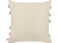 Almofada Decorativa Em Algodao Creme Com Padrao Abstrato 45 X 45 Cm Pleione