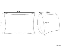 Almofada Decorativa Em Algodao Laranja E Branco Com Padrao Geometrico 30 X 50 Cm Inula