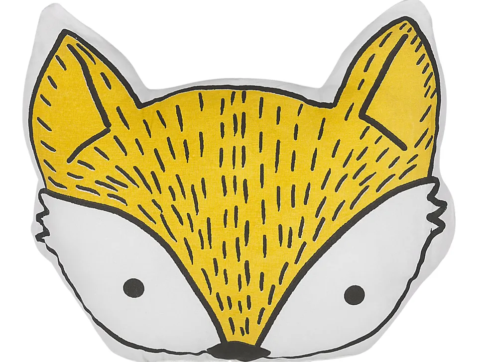 Almofada Decorativa Em Forma De Raposa Amarela 50 X 40 Cm Vadodara