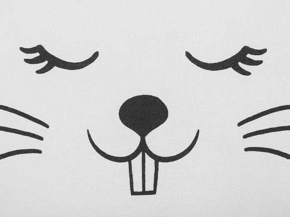 Almofada Decorativa Em Forma De Coelho Branco E Preto 53 X 45 Cm Kanpur