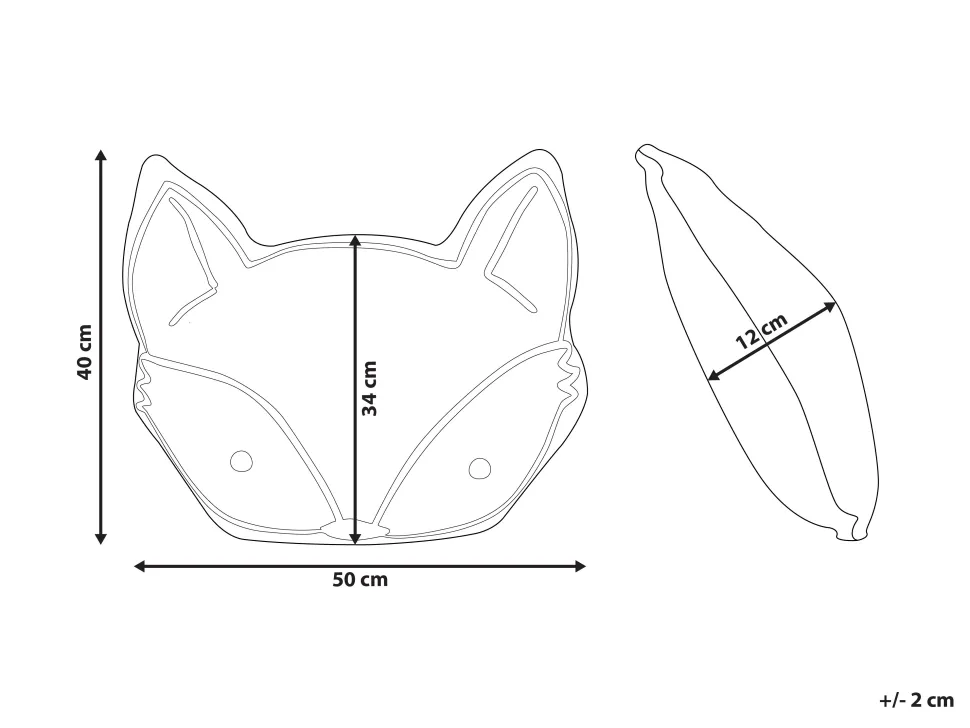 Almofada Decorativa Em Forma De Raposa Laranja 50 X 40 Cm Vadodara