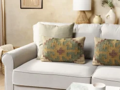 Almofada Decorativa Em Juta Multicolor 30 X 50 Cm Saron