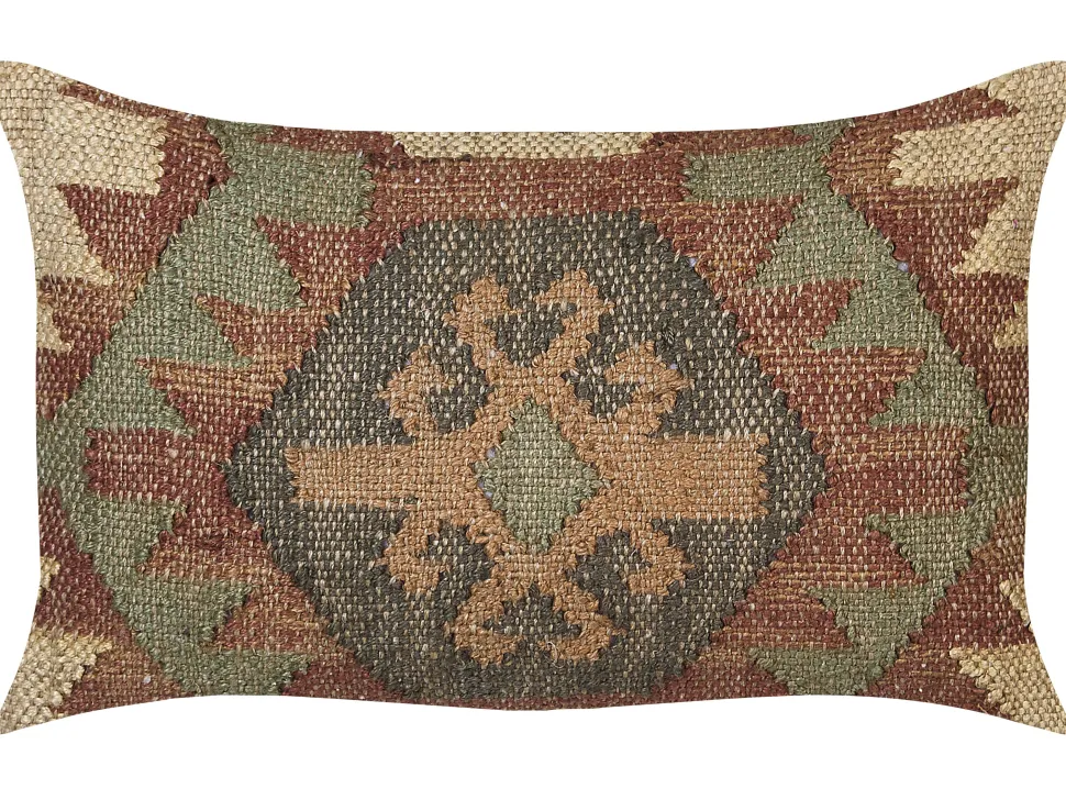 Almofada Decorativa Em Juta Multicolor 30 X 50 Cm Cumbum