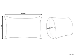 Almofada Decorativa Em Juta Multicolor 30 X 50 Cm Beel