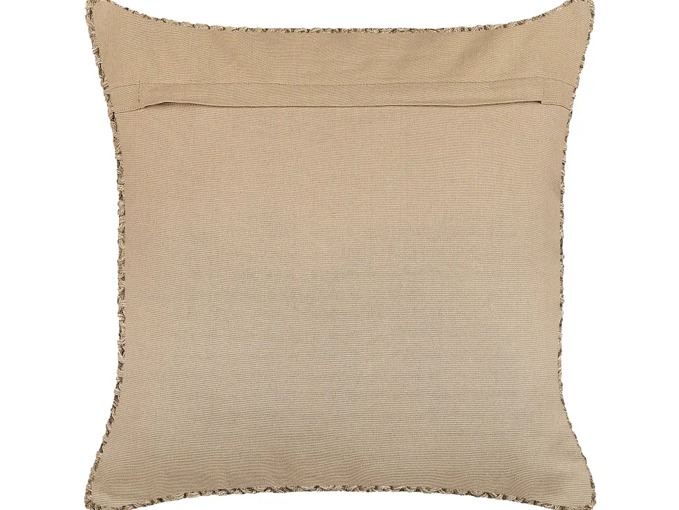 Almofada Decorativa Em Juta Creme 45 X 45 Cm Begonia