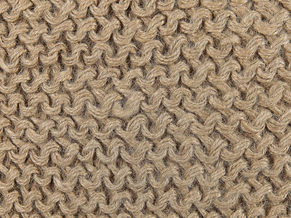 Almofada Decorativa Em Juta Creme 45 X 45 Cm Begonia