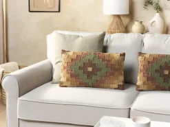Almofada Decorativa Em Juta Multicolor 30 X 50 Cm Maguri