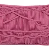 Almofada Decorativa Em Macrame De Algodao Rosa 30 X 50 Cm Kiris