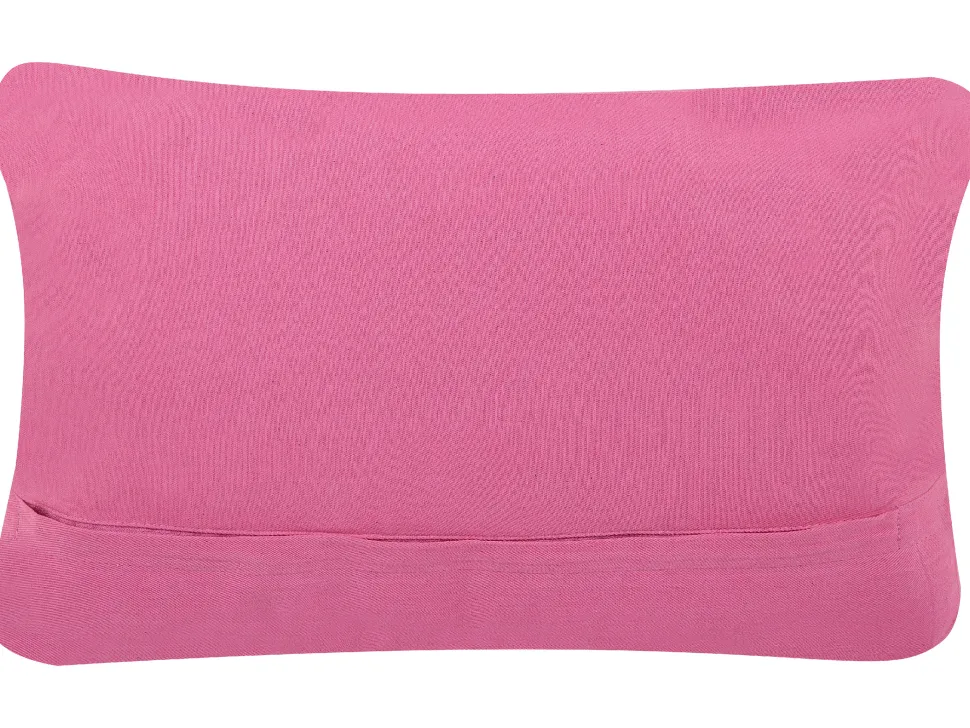 Almofada Decorativa Em Macrame De Algodao Rosa 30 X 50 Cm Kiris