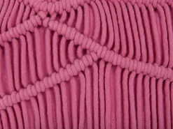 Almofada Decorativa Em Macrame De Algodao Rosa 30 X 50 Cm Kiris