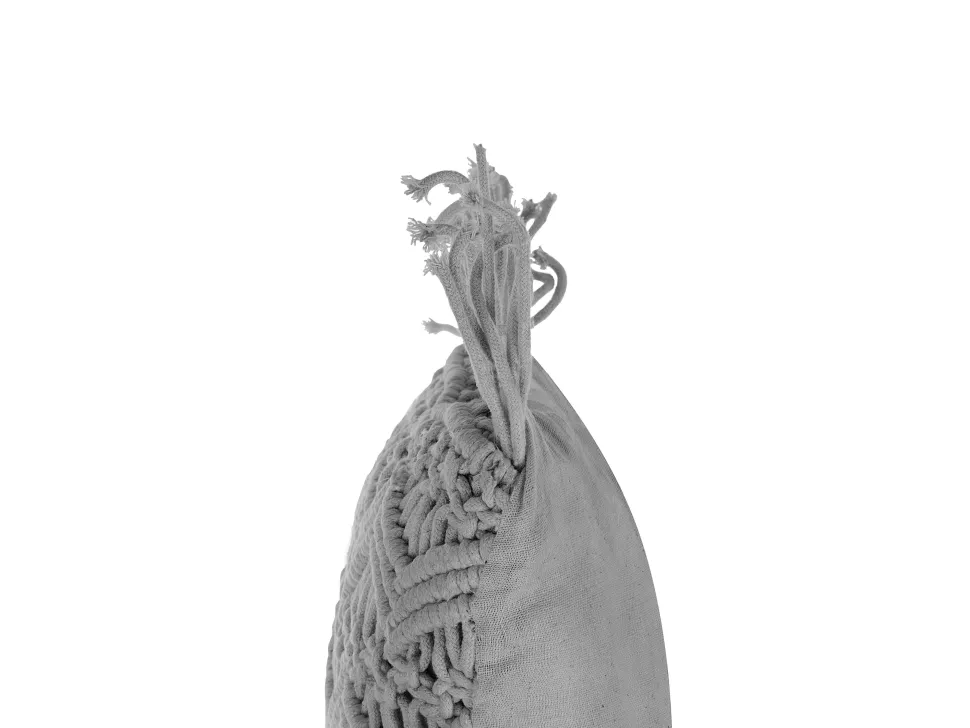 Almofada Decorativa Em Macrame De Algodao Cinzento 30 X 45 Cm Kirikkale