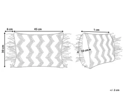Almofada Decorativa Em Macrame De Algodao Cinzento 30 X 45 Cm Kirikkale