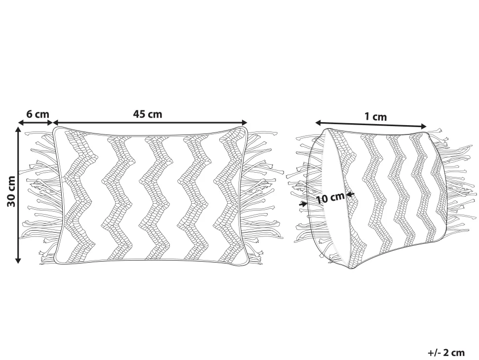 Almofada Decorativa Em Macrame De Algodao Cinzento 30 X 45 Cm Kirikkale