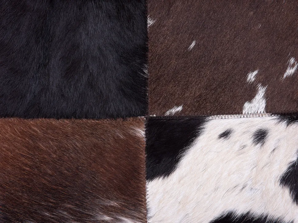 Almofada Decorativa Em Pele Castanha Escura 45 X 45 Cm Marady