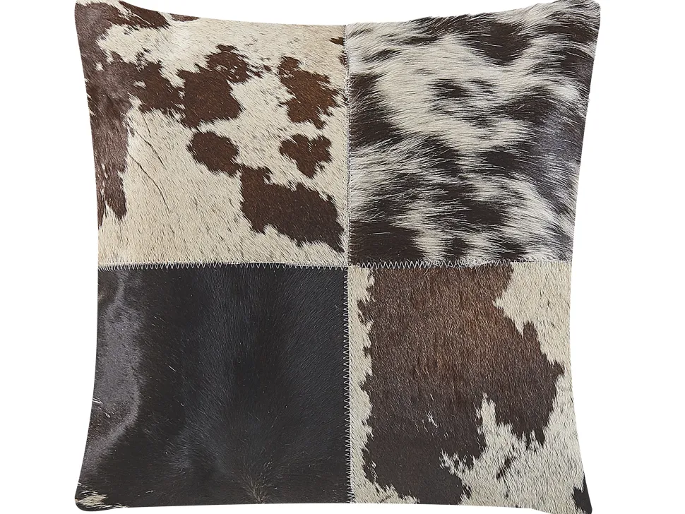 Almofada Decorativa Em Pele Cinzenta 45 X 45 Cm Marady