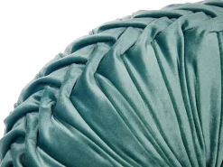 Almofada Decorativa Em Veludo Azul Esverdeado 40 Cm Udala
