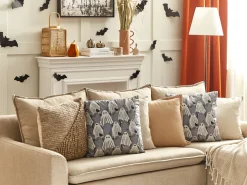 Almofada Decorativa Em Veludo Cinzento 45 X 45 Cm Fanate