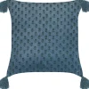 Almofada Decorativa Em Veludo Azul Escuro 45 X 45 Cm Ribes