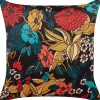Almofada Decorativa Em Veludo Multicolor Com Padrao De Flores 45 X 45 Cm Protea