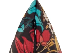 Almofada Decorativa Em Veludo Multicolor Com Padrao De Flores 45 X 45 Cm Protea