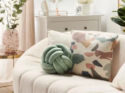 Almofada Decorativa Em Veludo Verde Menta 30 X 30 Cm Malni