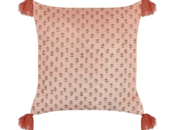 Almofada Decorativa Em Veludo Rosa 45 X 45 Cm Rumhora