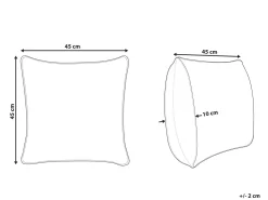 Almofada Decorativa Em Veludo Rosa 45 X 45 Cm Rumhora