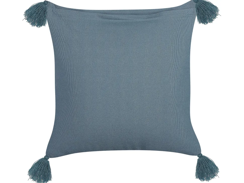 Almofada Decorativa Em Veludo Azul Escuro 45 X 45 Cm Setaria