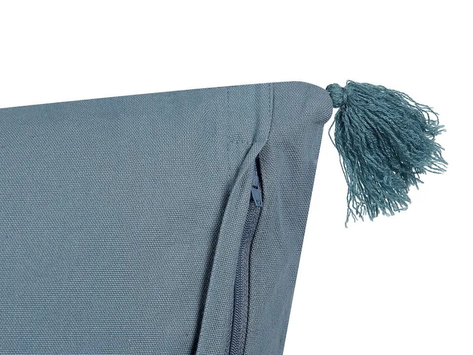 Almofada Decorativa Em Veludo Azul Escuro 45 X 45 Cm Setaria