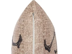 Almofada Decorativa Em Veludo Creme 45 X 45 Cm Mortesti