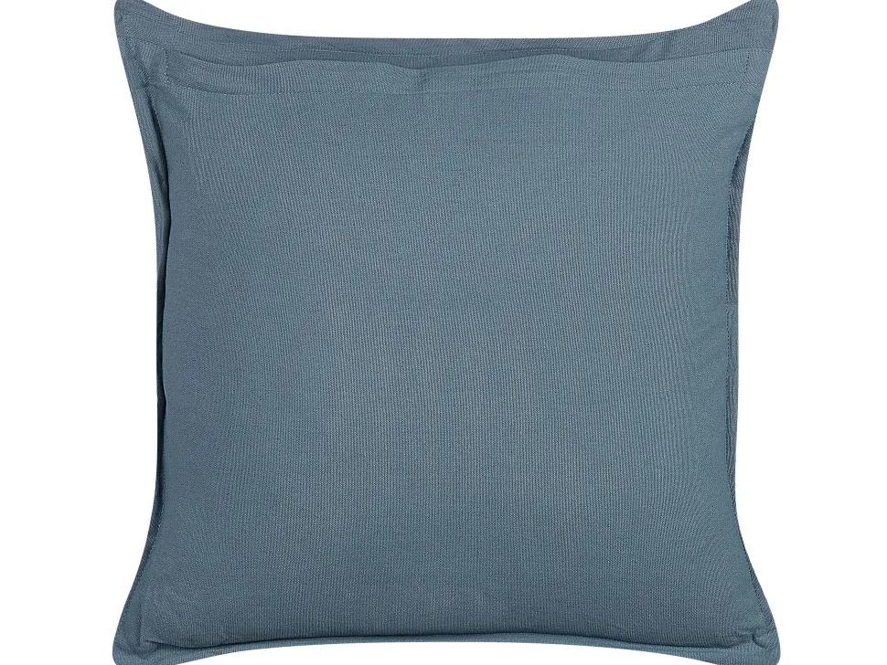 Almofada Decorativa Em Veludo Azul Escuro 45 X 45 Cm Seseli