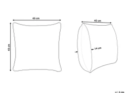 Almofada Decorativa Em Veludo Branco 45 X 45 Cm Montbretia