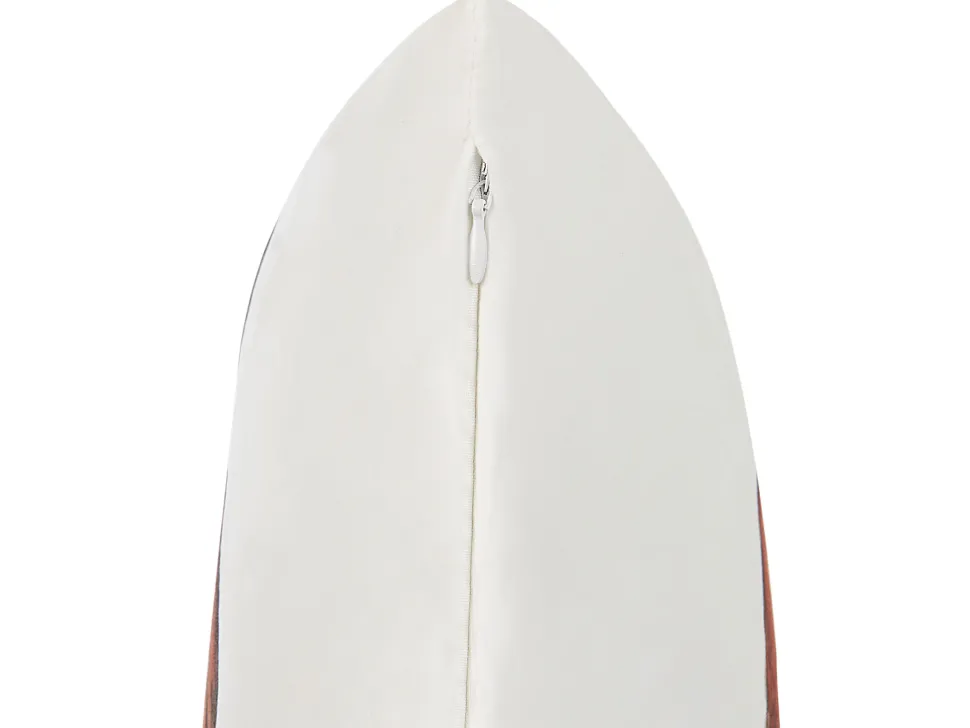 Almofada Decorativa Em Veludo Creme 45 X 45 Cm Curbita