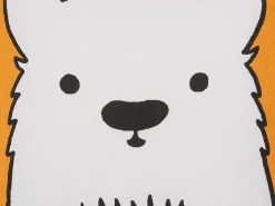 Almofada Decorativa Laranja Com Estampa De Urso 45 X 45 Cm Waranasi