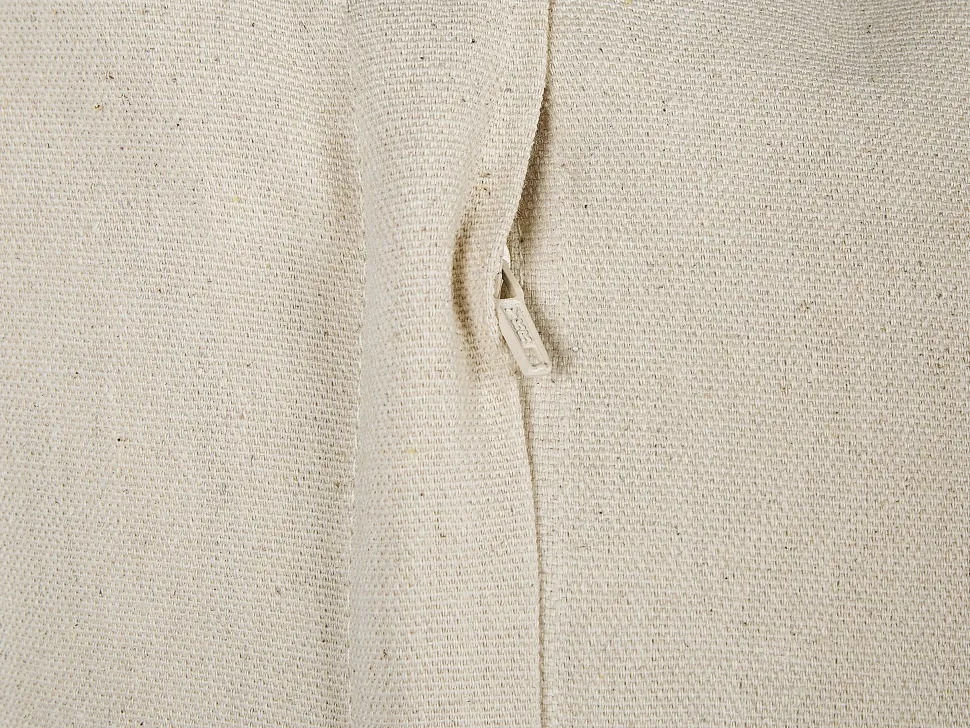 Almofada Decorativa Tufada Em Algodao Creme E Cinzenta 45 X 45 Cm Heliconia