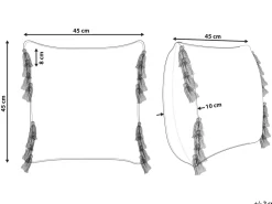 Almofada Decorativa Tufada Em Algodao Multicolor 45 X 45 Cm Lablab