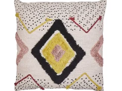 Almofada Decorativa Tufada Em Algodao Multicolor 45 X 45 Cm Solanum