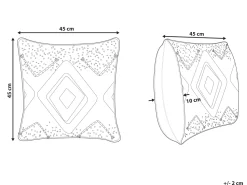 Almofada Decorativa Tufada Em Algodao Multicolor 45 X 45 Cm Solanum