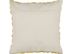 Almofada Decorativa Tufada Em Algodao Amarelo 45 X 45 Cm Alcea