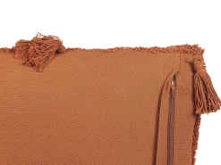 Almofada Decorativa Tufada Em Algodao Laranja 45 X 45 Cm Avium