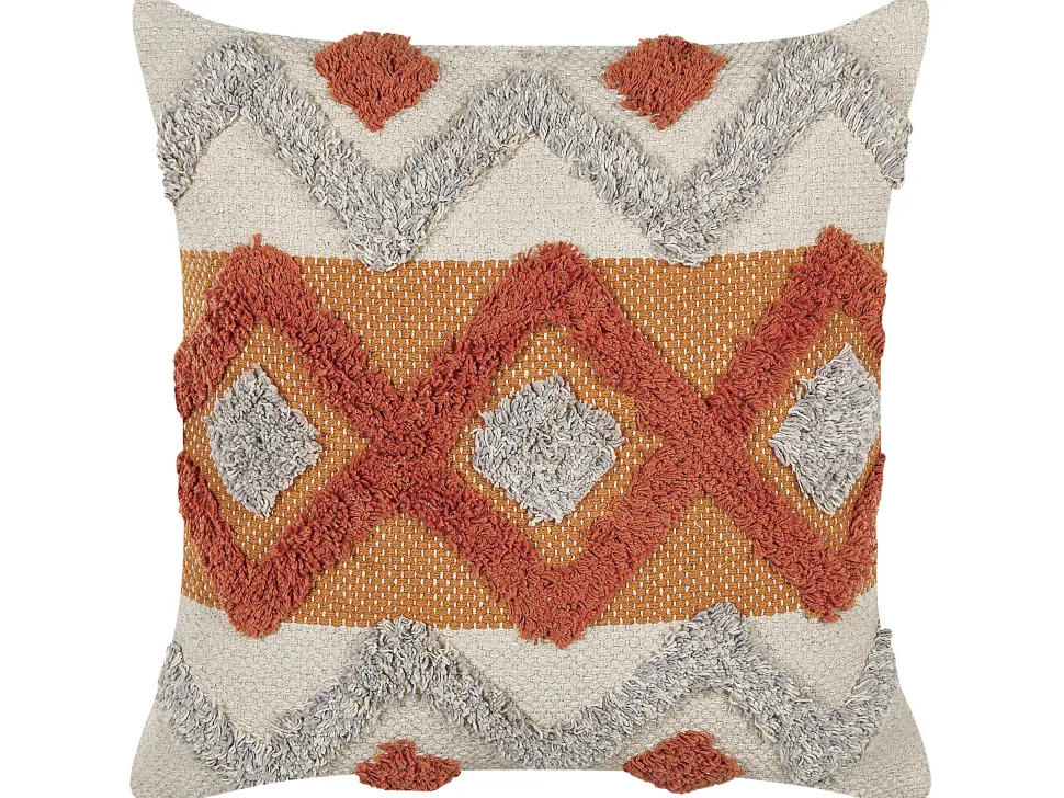 Almofada Decorativa Tufada Em Algodao Multicolor 45 X 45 Cm Brevifolia