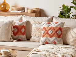 Almofada Decorativa Tufada Em Algodao Multicolor 45 X 45 Cm Brevifolia