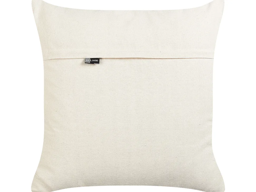 Almofada Decorativa Tufada Em Algodao Creme E Preto 50 X 50 Cm Bhusawal