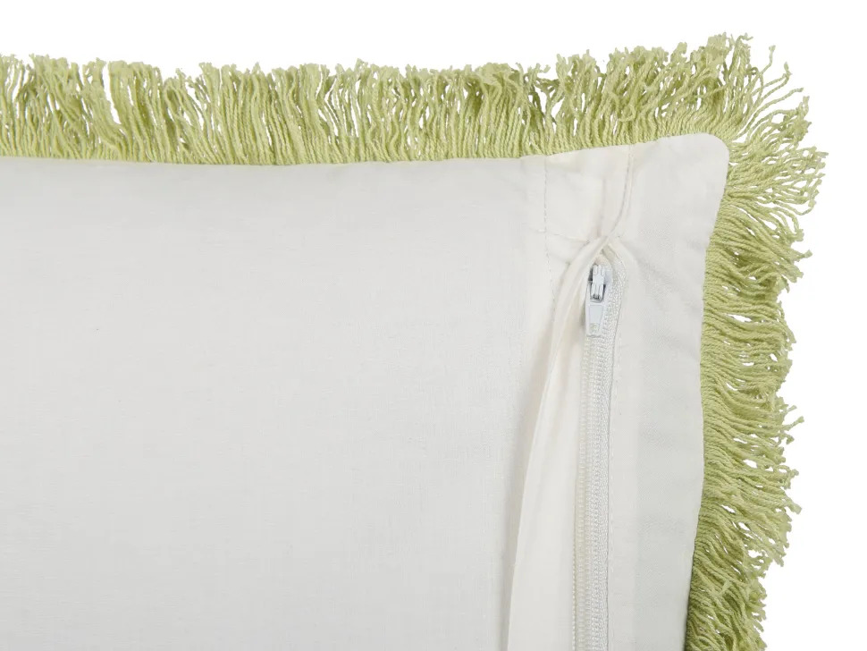 Almofada Decorativa Verde Claro E Branco 45 X 45 Cm Filix