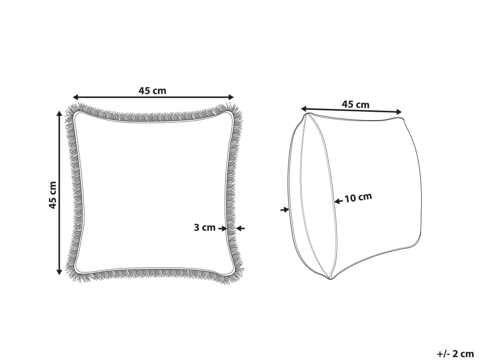 Almofada Decorativa Verde Claro E Branco 45 X 45 Cm Filix